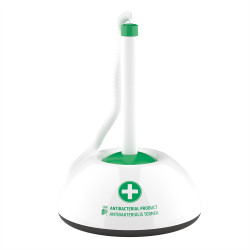 Ügyféltoll antibakteriális Ico Lux fehér/zöld test, írásszín kék Ügyféltoll Ico