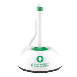 Ügyféltoll antibakteriális Ico Lux fehér/zöld test, írásszín kék Ügyféltoll Ico