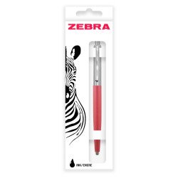 Golyóstoll nyomógombos 0,7mm, dobozban lazac test, Zebra 901, írásszín kék Golyóstoll Zebra