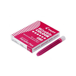 Töltőtoll tintapatron Pilot Parallel Pen 6 db/doboz, piros Töltőtoll, patron Pilot