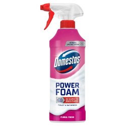 WC és fürdőszoba tisztító hab 435 ml Domestos Power Foam Floral Fresh Fertőtlenítő tisztítószer és adalék Domestos