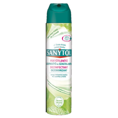 Fertőtlenítő légfrissítő 300 ml aerosol Sanytol Menta