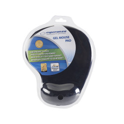 Egérpad csuklótámasszal, géltöltésű, Esperanza fekete Egérpad Esperanza