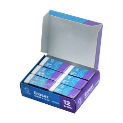 Radír 3cm fehér szögletes papírtokos Bluering® Radír Bluering