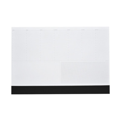 Asztali könyöklő fehér lapokkal fekete műbőrcsíkkal 570 x 390 mm  Realsystem 2026.