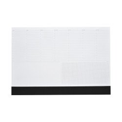 Asztali könyöklő fehér lapokkal fekete műbőrcsíkkal 570 x 390 mm  Realsystem 2026. Könyöklő Realsystem