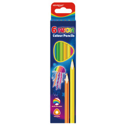 Színes ceruza készlet háromszögletű Keyroad Neon 6 klf. neon szín Színesceruza Keyroad