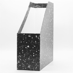 Iratpapucs 9cm, karton, Bluering® márvány-mákos fekete Iratpapucs Bluering