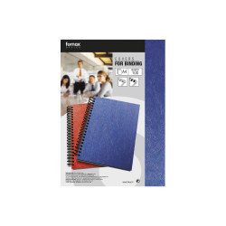 Hátlap, A4, 250 g. matt bőrhatású 100 db/csomag, Fornax, kék Kötészeti kellék Fornax