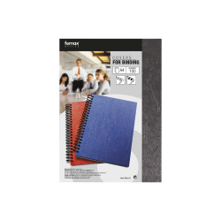 Hátlap, A4, 250 g. matt bőrhatású 100 db/csomag, Fornax, fekete Kötészeti kellék Fornax