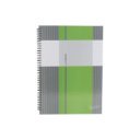 Spirálfüzet A5, 80lap vonalas, keményfedelű Marker Linear