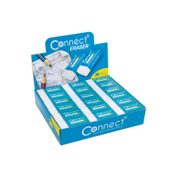Radír Connect fehér (39x17x12mm,) 36 db/ kínáló doboz Radír Connect