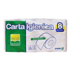 Toalettpapír 2 rétegű kistekercses 200 lap/tekercs 8 tekercs/csomag Paperblu Maxi Durata_Paperdi Toalettpapírok Paperdi