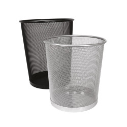 Fémhálós papírkosár 29,5x34cm, 20 liter nagy Fornax fekete Fémhálós család Fornax