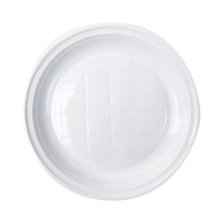 Tányér lapos műanyag 22 cm 100 db/csomag fehér Asztali kiegészítők, kellékek Egyéb