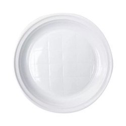 Tányér lapos műanyag 22 cm 100 db/csomag fehér Asztali kiegészítők, kellékek Egyéb