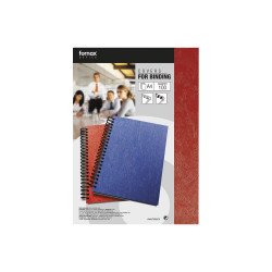 Hátlap, A4, 250 g. matt bőrhatású 100 db/csomag, Fornax, piros Kötészeti kellék Fornax