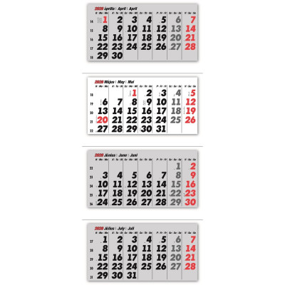 Falinaptár speditőr 4 részes 330mmx1000mm, Realsystem 2026.