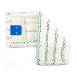 Mophuzat zsebes-füles 2 lyukú 50 cm mikroszálas fehér zöld csíkokkal_MY043WP Moppok Uctem Plas