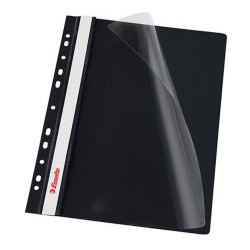 Gyorsfűző lefűzhető A4, PP 10 db/csomag, Esselte Vivida fekete Gyorsfűző műanyag Esselte