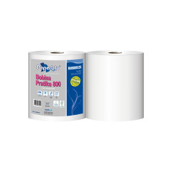Ipari törlő 2 rétegű tekercses átmérő: 26 cm 800 lap/tek 2 tekercs/karton Paperdi Bobina Pratika 800_BI8S800/25_fehér Papírtörlők Paperdi