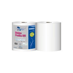 Ipari törlő 2 rétegű tekercses átmérő: 26 cm 800 lap/tek 2 tekercs/karton Paperdi Bobina Pratika 800_BI8S800/25_fehér Papírtörlők Paperdi