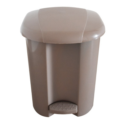 Szemetes kuka pedálos műanyag 17 literes, barna
