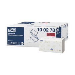 Kéztörlő 2 rétegű Z hajtogatású 200 lap/csomag 15 csomag/karton Extra Soft Singlefold H3 Tork_100278 hófehér Papírtörlők TORK