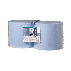 Ipari törlő 2 rétegű tekercses nagyteljesítményű kombi 255 m/tek 2 tek/karton W1/W2 Advanced Tork_130052 kék Papírtörlők TORK