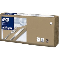 Szalvéta 2 rétegű 1/4 hajtás lapméret: 32,8 x 32,5 cm 200 lap/csomag Lunch Tork_477202 keksz Szalvéták TORK