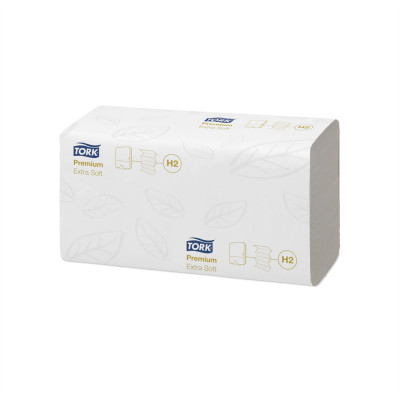 Kéztörlő 2 rétegű Interfold hajtogatású 100 lap/csomag 21 cs/karton Extra Soft Xpress® Multifold H2 Tork_100297 fehér