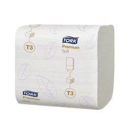Toalettpapír 2 rétegű hajtogatott 100% cellulóz 252 lap/csomag 30 csomag/karton T3 Soft Folded Tork_114273 hófehér Toalettpapírok TORK