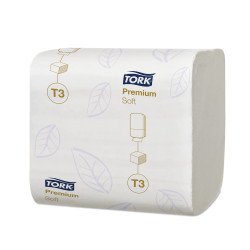Toalettpapír 2 rétegű hajtogatott 100% cellulóz 252 lap/csomag 30 csomag/karton T3 Soft Folded Tork_114273 hófehér Toalettpapírok TORK
