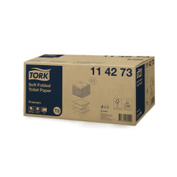 Toalettpapír 2 rétegű hajtogatott 100% cellulóz 252 lap/csomag 30 csomag/karton T3 Soft Folded Tork_114273 hófehér Toalettpapírok TORK