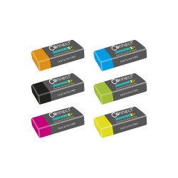 Radír Connect plasztik, 36 db/kínáló doboz 6x6szín, Radír Connect