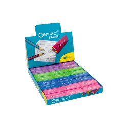 Radír Connect háromszögletű hasáb színes 48 db/kínáló doboz (45x15x15mm,) Radír Connect