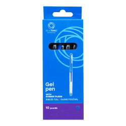 Zseléstoll kupakos gumis fogó, Bluering® írásszín kék Zselés toll Bluering
