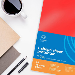Genotherm `L` A4, 80 micron piros 25 db/csomag, Bluering®,