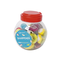 Hegyező 1 lyukú műanyag, tartályos Connect különféle színek Hegyező Connect