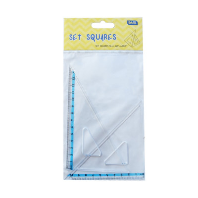 Vonalzókészlet, háromszög 10 cm és 14cm, ( 45°/60° ) 2 db/bliszter Educa