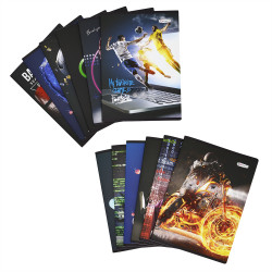 Füzet A5, 40lap, kockás 80g. Connect Matt + UV lakk borító, Iskolai füzet Connect