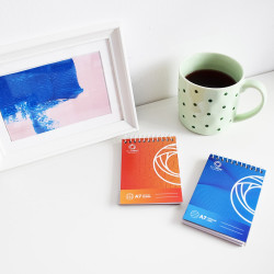 Jegyzettömb spirálozott, A7, 80lap, Bluering® kockás