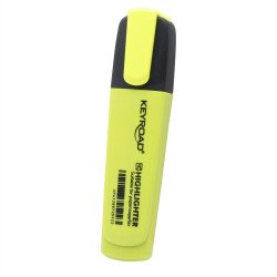 Szövegkiemelő vágott hegyű, lapos test Keyroad Fluo neon sárga Szövegkiemelő Keyroad