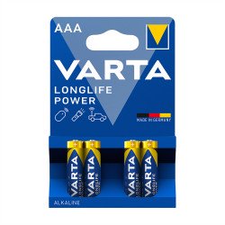 Elem AAA mikro LR03 Longlife Power 4 db/csomag, Varta Elem, akkumulátor, töltő Varta