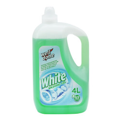Mosógél 4 liter (53 mosás) fehér ruhákhoz Well Done Fine White Mosószerek Well Done