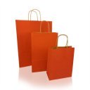 Sodrottfüles papírtáska 185x240mm 80mm talp S méret 250 db/doboz, piros