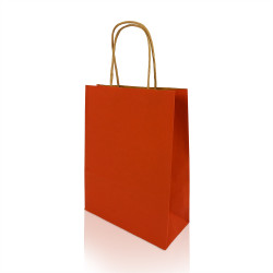 Sodrottfüles papírtáska 185x240mm 80mm talp S méret 250 db/doboz, piros Papírzacskó , zsák h-Green