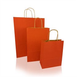 Sodrottfüles papírtáska 185x240mm 80mm talp S méret 250 db/doboz, piros Papírzacskó , zsák h-Green