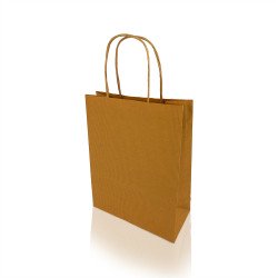 Sodrottfüles papírtáska 185x240mm 80mm talp S méret 250 db/doboz, bordázott barna Papírzacskó , zsák h-Green