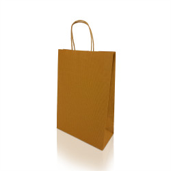 Sodrottfüles papírtáska 220x330mm 100mm talp M méret 200 db/doboz, bordázott barna Papírzacskó , zsák h-Green